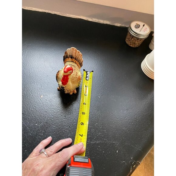 Rare Vintage Tom and Hen Turkey Salt & Pepper Shakers - Hand-Painted, Marked Jap - Picture 6 of 16